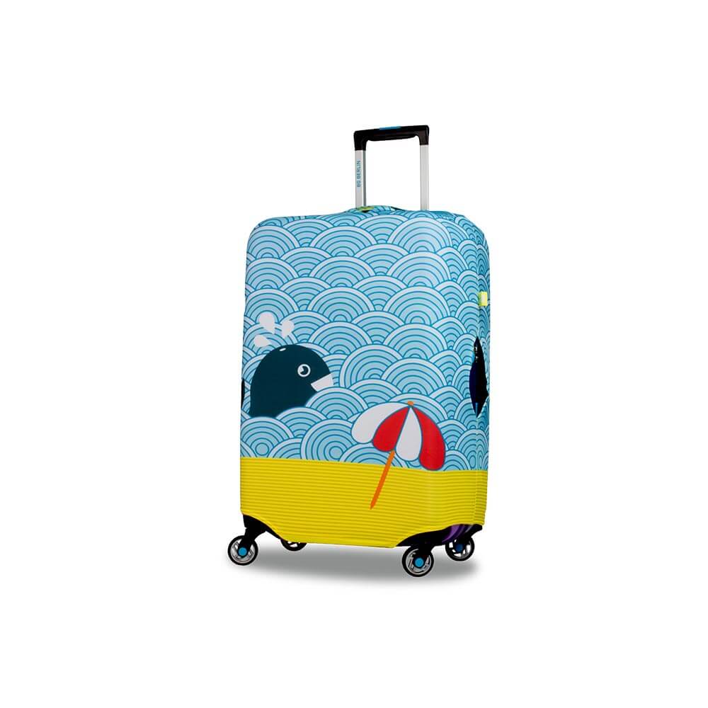 Luggage Hug Cover LIGHT WHALE - Image 1